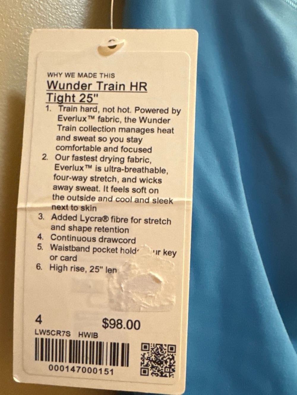 lululemon athletica Bright Blue High-Rise Active Leggings